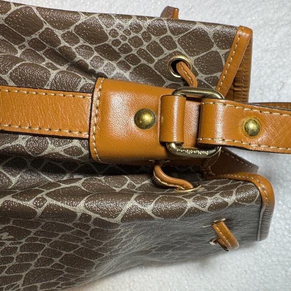 Nina Ricci Tan and Brown Patterned Bucket Bag - Picture 4 of 10